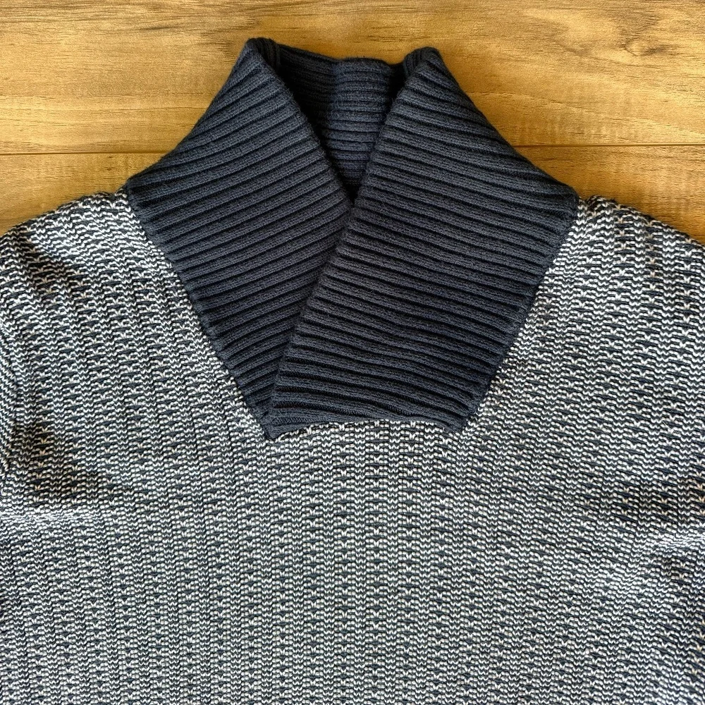 GUC - Men's H&M Shawl Neck Collar Cotton Sweater M - Picture 2 of 13